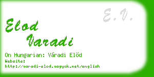 elod varadi business card
